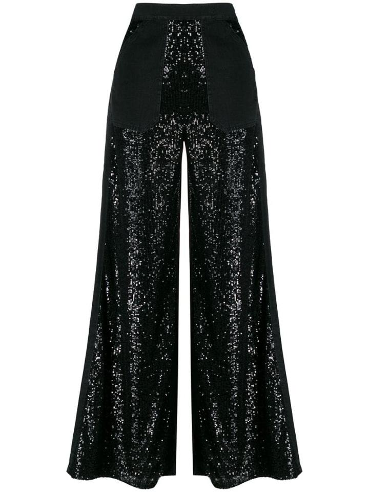 Pinko Parker Plus Palazzo Trousers - Black