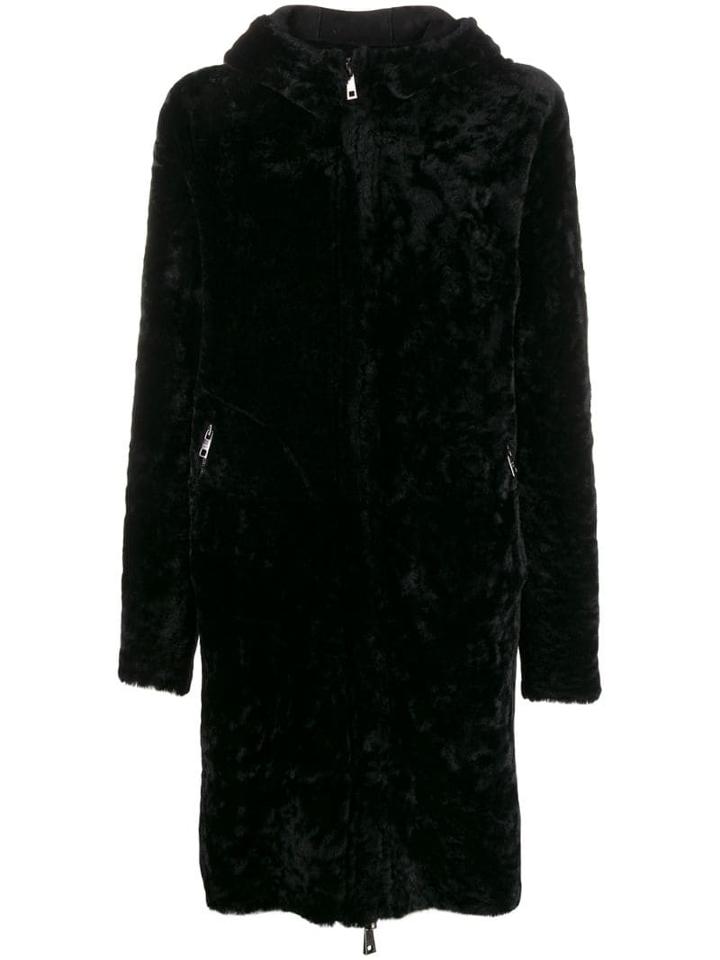 Giorgio Brato Reversible Shearling Coat - Black