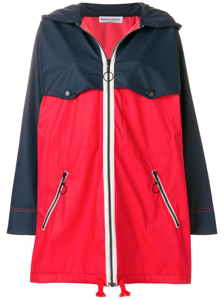 Sonia Rykiel Two-tone Parka Jacket - Red