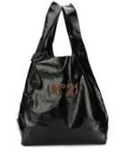 Nº21 Crinkled Leather Shopper - Black