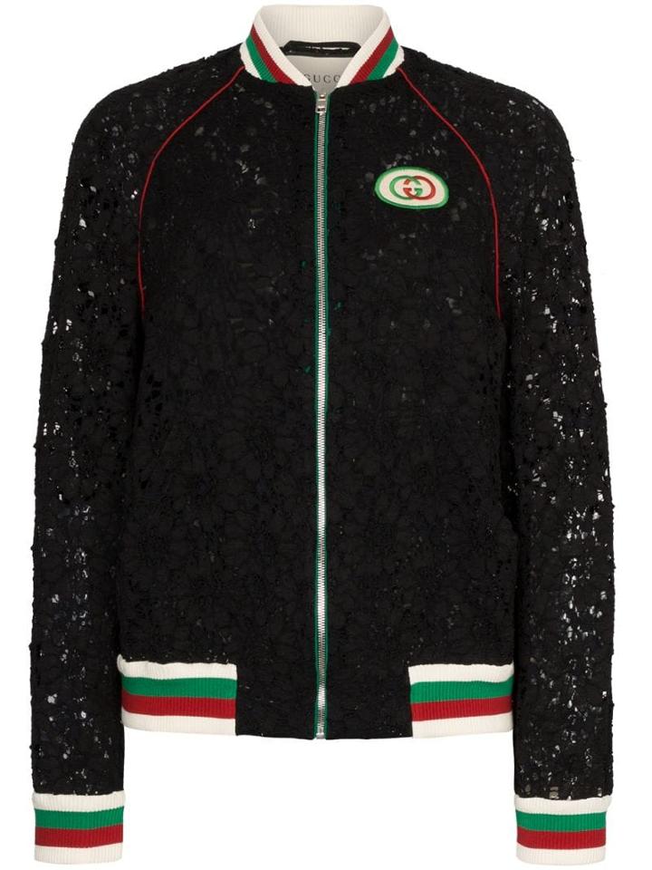 Gucci Lace Bomber Jacket - Black