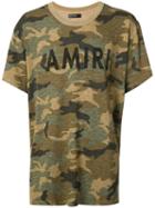 Amiri - Camouflage Print T-shirt - Men - Cotton - L, Green, Cotton