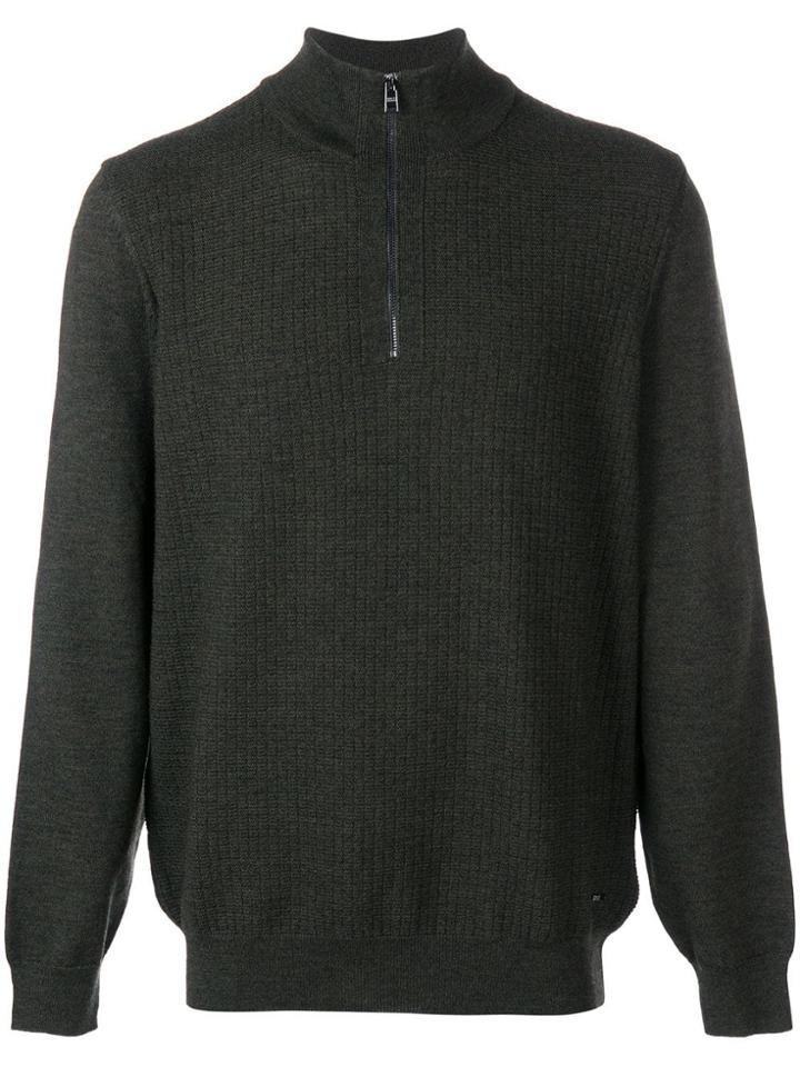Boss Hugo Boss Front Zip Sweater - Green