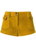 Saint Laurent Vintage Corduroy Micro Shorts - Yellow