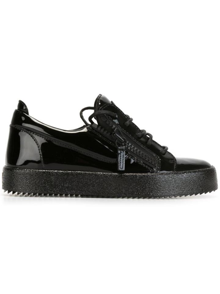 Giuseppe Zanotti Design May London Low-top Sneakers, Women's, Size: 37, Black, Patent Leather/leather/rubber