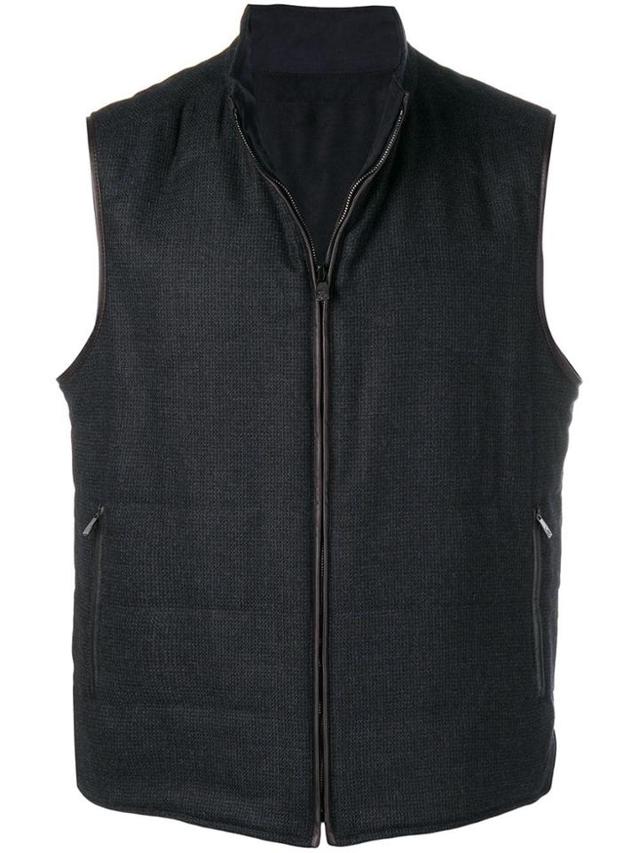 Corneliani Zipped Gilet - Blue