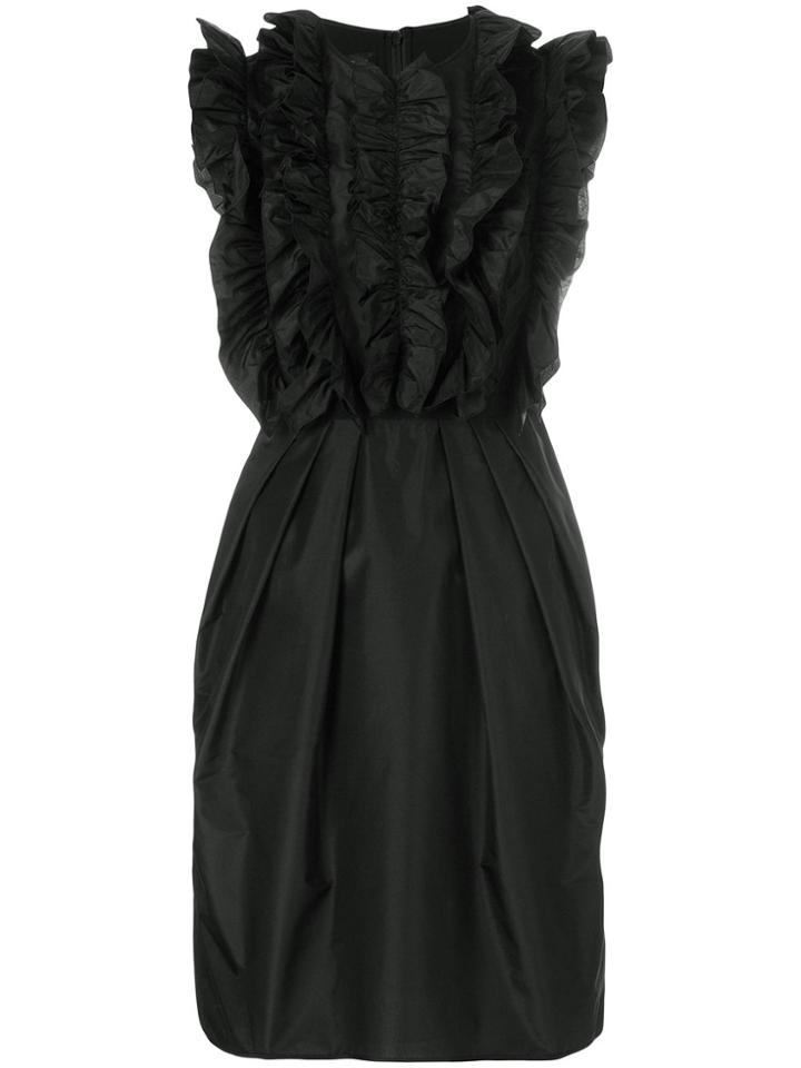 Giambattista Valli Ruffle Embellished Dress - Black