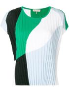 Emilio Pucci Colour-block Plissé Blouse - Multicolour
