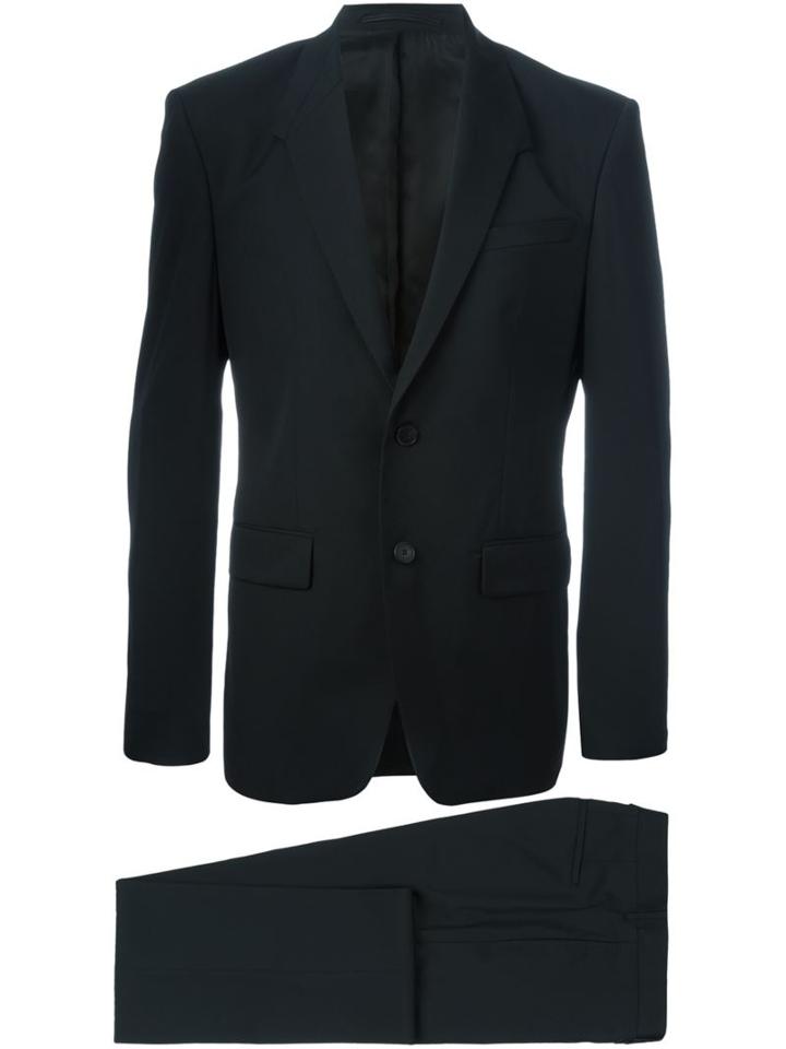 Givenchy Classic Two Piece Suit, Men's, Size: 48, Black, Cotton/polyamide/spandex/elastane/virgin Wool