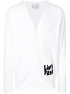 Comme Des Garçons Shirt Live Free Cardigan - White