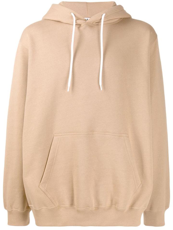 Msgm Logo Print Hoodie - Neutrals