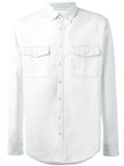 Msgm Back Logo Shirt, Men's, Size: 41, White, Cotton