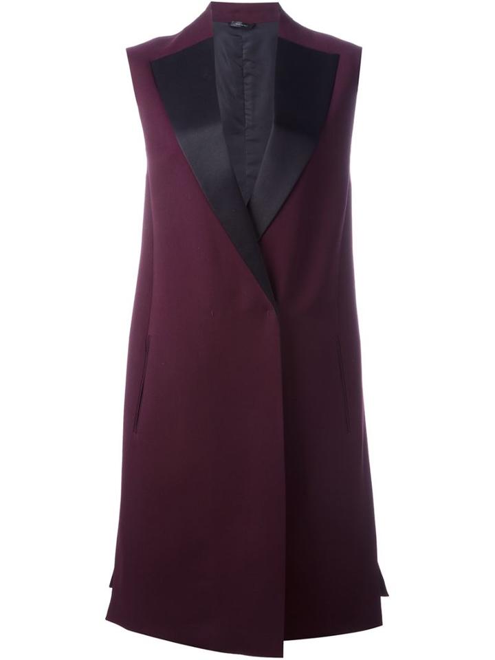 Jil Sander Satin Lapel Sleeveless Coat