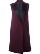 Jil Sander Satin Lapel Sleeveless Coat