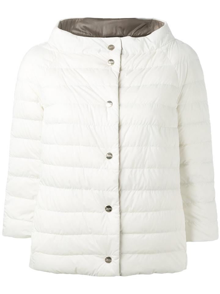 Herno - Reversible Puffer Jacket - Women - Feather Down/polyamide/polyurethane - 40, White, Feather Down/polyamide/polyurethane