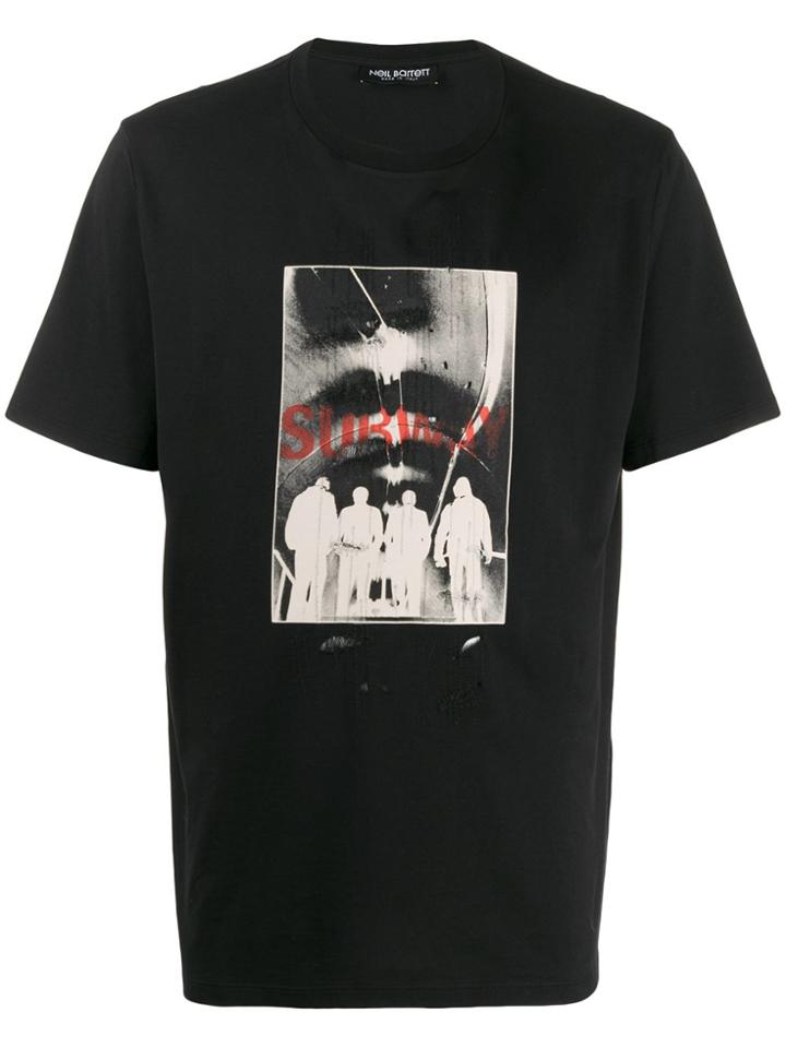 Neil Barrett Subway Photographic Print T-shirt - Black