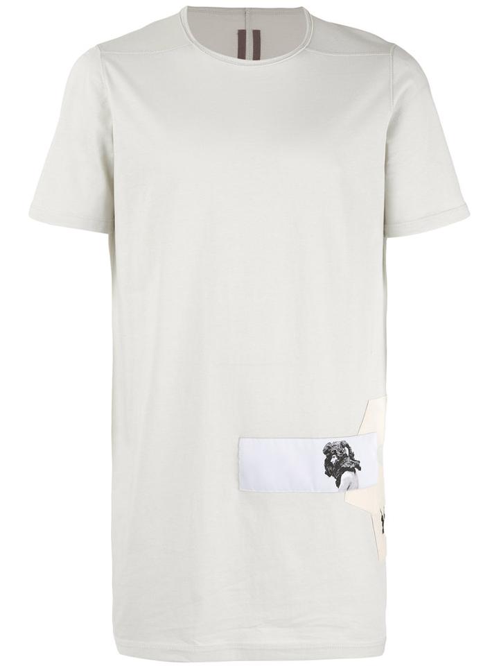 Rick Owens Drkshdw Side Graphic T-shirt, Men's, Size: Small, Grey, Cotton