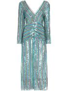 Rixo Emmy Sequin Midi Dress - Blue