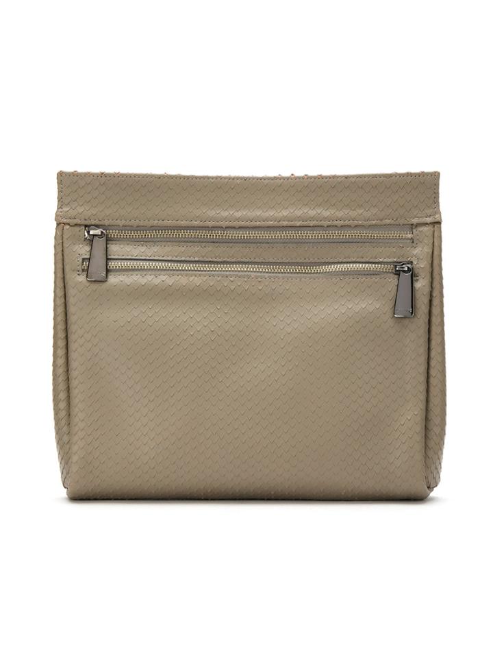 Mara Mac Leather Clutch - Nude & Neutrals
