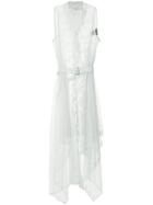 Ann Demeulemeester Lace Belted Wrap Dress - Grey