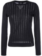 A.p.c. - 'annabelle' Pointelle-knit Sweater - Women - Silk/cotton/cashmere - M, Women's, Black, Silk/cotton/cashmere