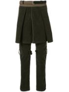 Sacai Layered Straight Leg Trousers - Green