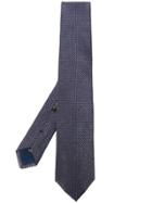 Corneliani Woven Pattern Tie - Blue