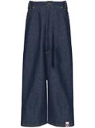 Vaquera Dropped Crotch Denim Skirt - Blue