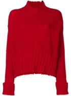 Msgm Cable Knit Jumper - Red
