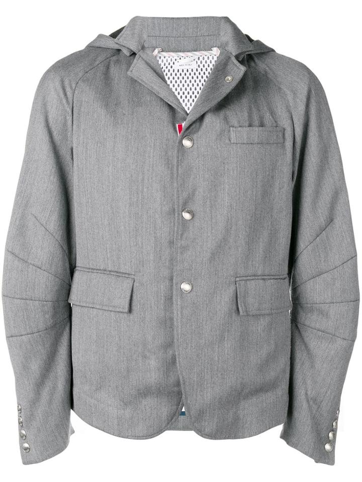 Thom Browne Rwb Stripe Articulated Sport Coat - Grey