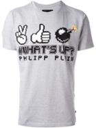 Philipp Plein 'what's Up' T-shirt, Men's, Size: Large, Grey, Cotton