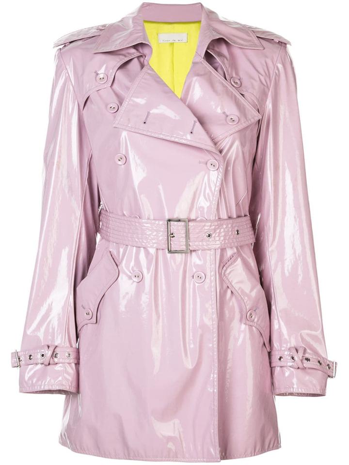 Fleur Du Mal Pvc Mini Trench Jacket - Purple