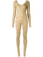 Amir Slama Panelled Swimsuit - Neutrals