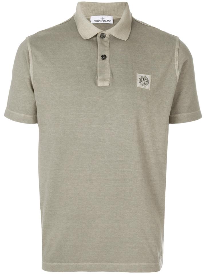 Stone Island Logo Patch Polo Shirt - Green