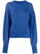 John Richmond Embellished Monogram Jumper - Blue