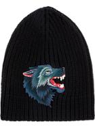 Gucci Knitted Wolf Hat - Black