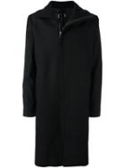 Army Of Me Zipped Mid Coat, Men's, Size: Large, Black, Viscose/wool