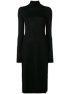 Pringle Of Scotland Roll Neck Fitted Dress - Black