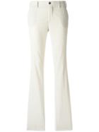 Pt01 Flared Trousers, Women's, Size: 36, White, Virgin Wool/spandex/elastane