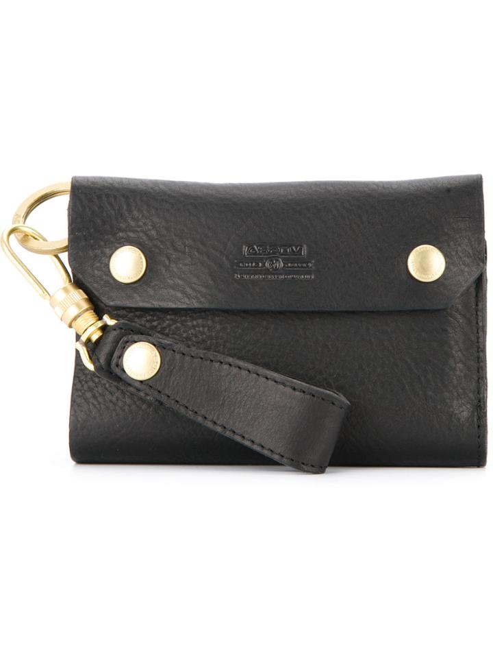 As2ov Oiled Shrink Short Wallet - Black