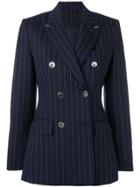 Max Mara Pinstripe Structured Blazer - Blue