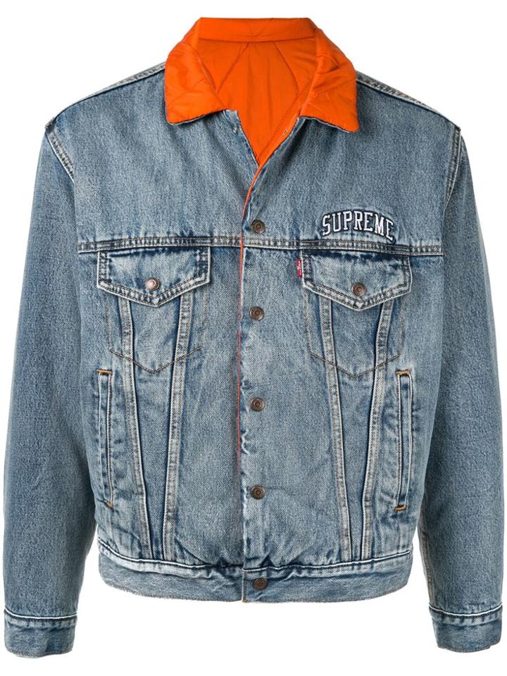 Supreme Quilted Reversible Jacket - Blue