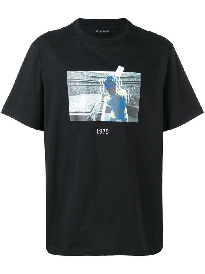 Throwback. Stadium Print T-shirt - Black