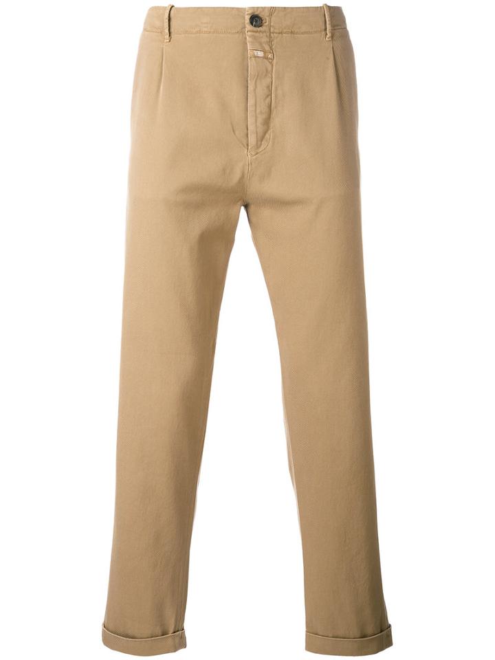 Closed - Regular Fit Chinos - Men - Cotton/spandex/elastane - 36/34, Brown, Cotton/spandex/elastane