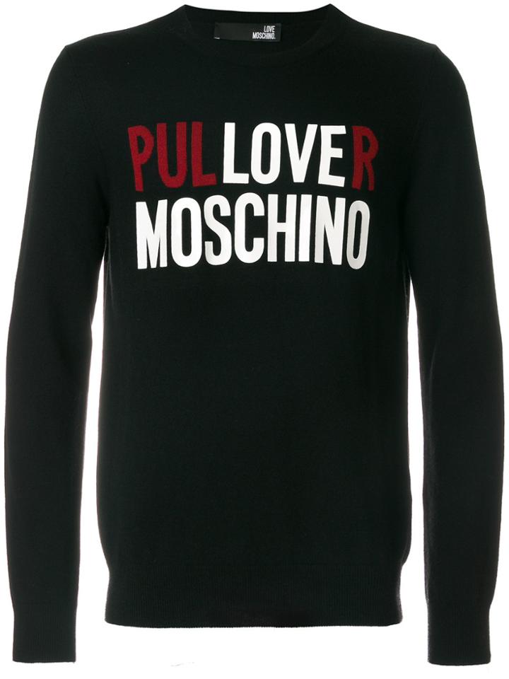 Love Moschino Logo Jumper - Black