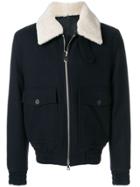 Ami Alexandre Mattiussi Shearling Collar Zipped Jacket - Blue