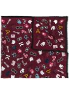 Karl Lagerfeld All-over Print Scarf - Red