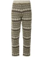 H Beauty & Youth Fairisle Knitted Trousers - Brown