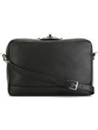 Max Mara Zipped Crossbody Bag, Women's, Black, Calf Leather/cotton