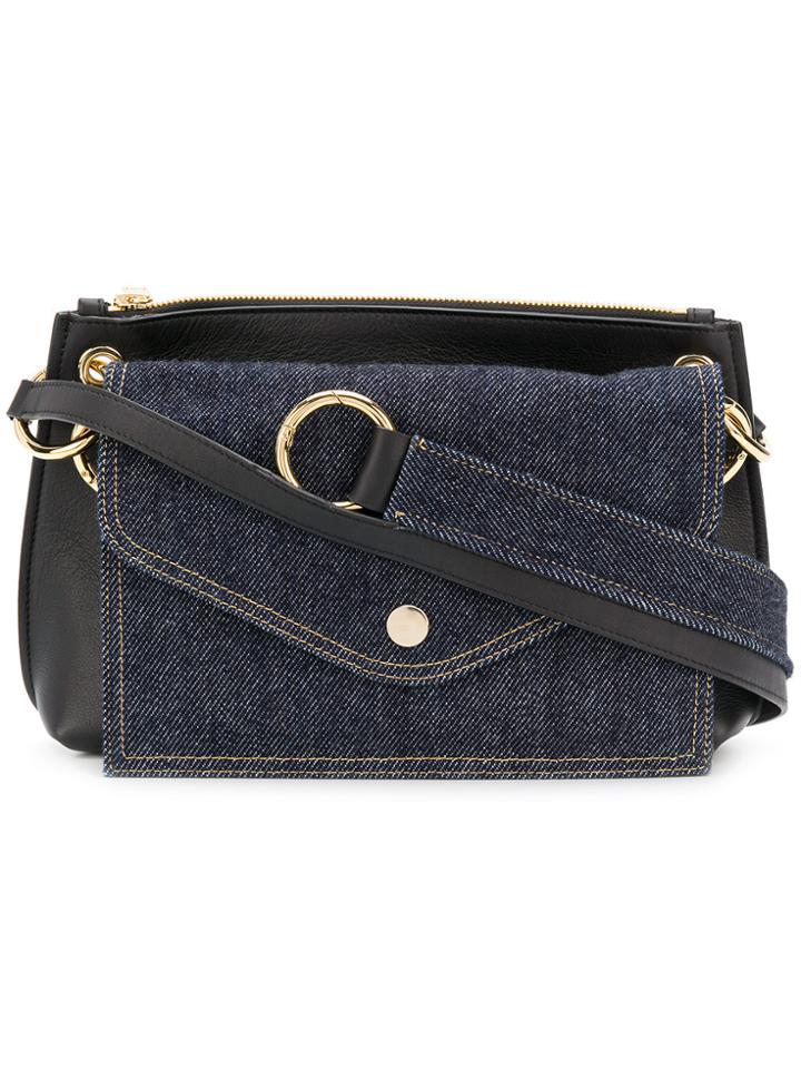 Sacai Panelled Shoulder Bag - Black
